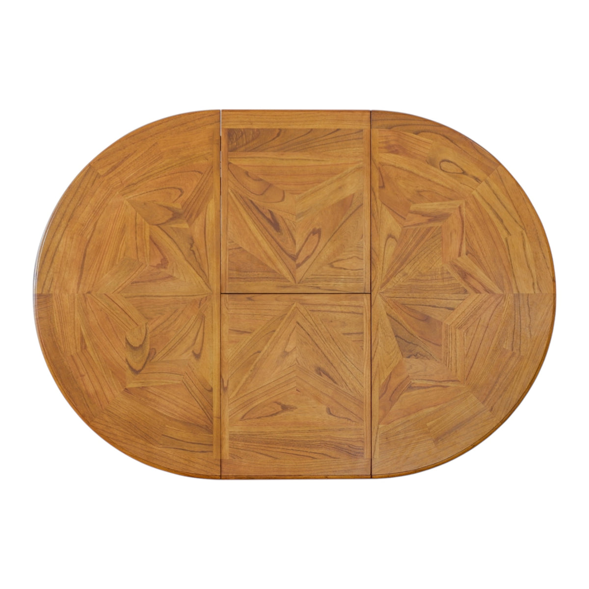 Chateau Round Extension Dining Table 125-175cm - Toffee Parquetry