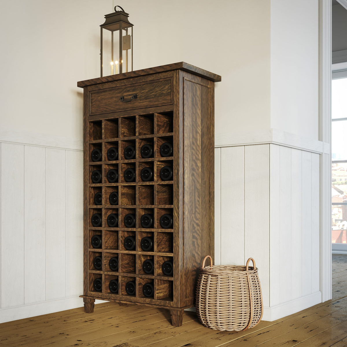 Chateau 40 Bottle Wine Rack - Mango Wood
