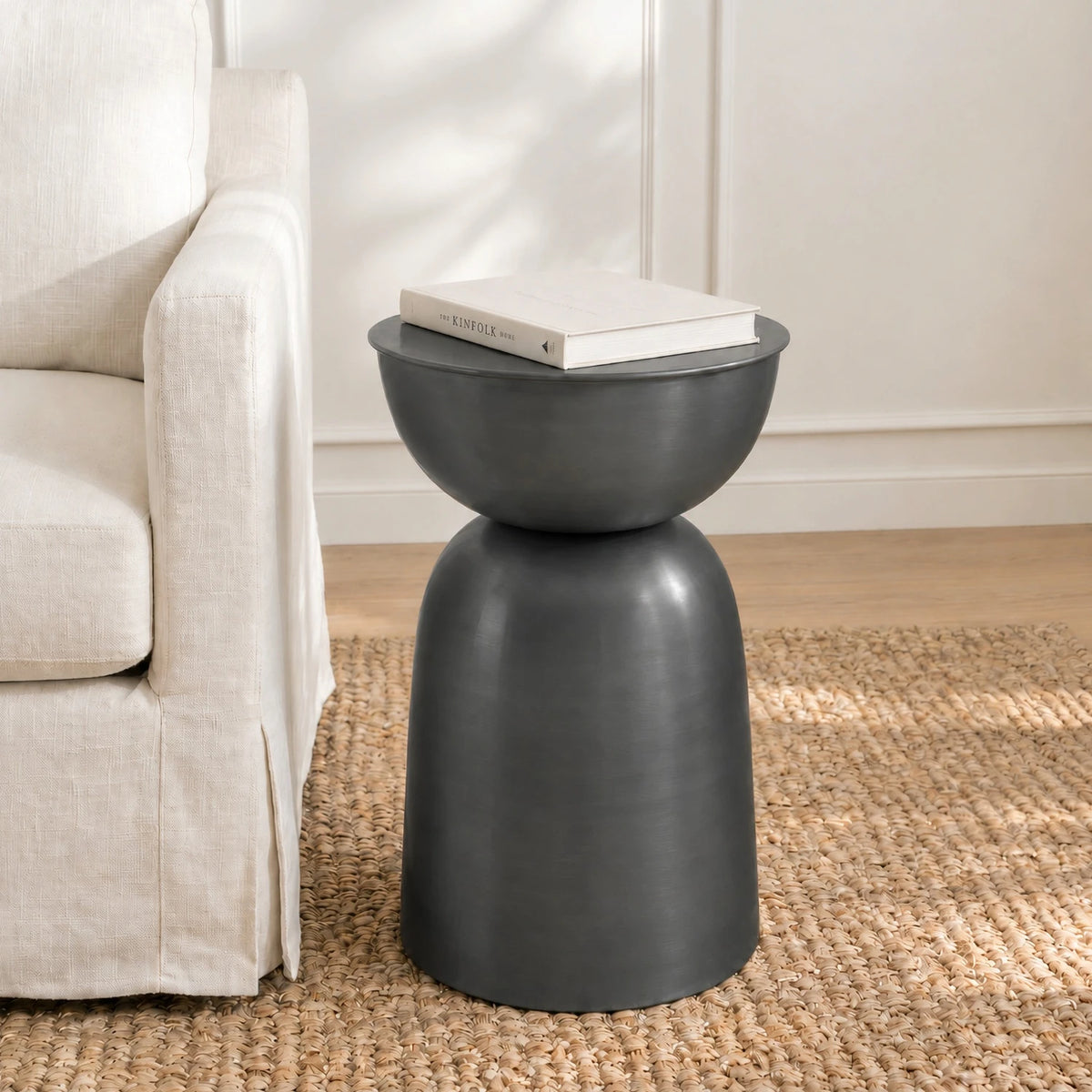 Chloe Side Table - Plain Zinc