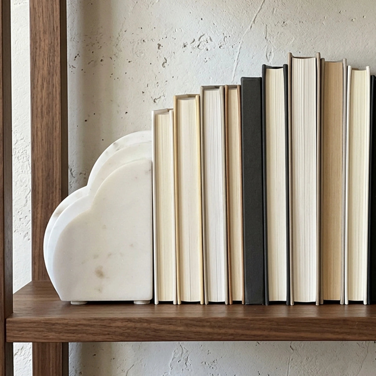 Clouds Marble Bookends