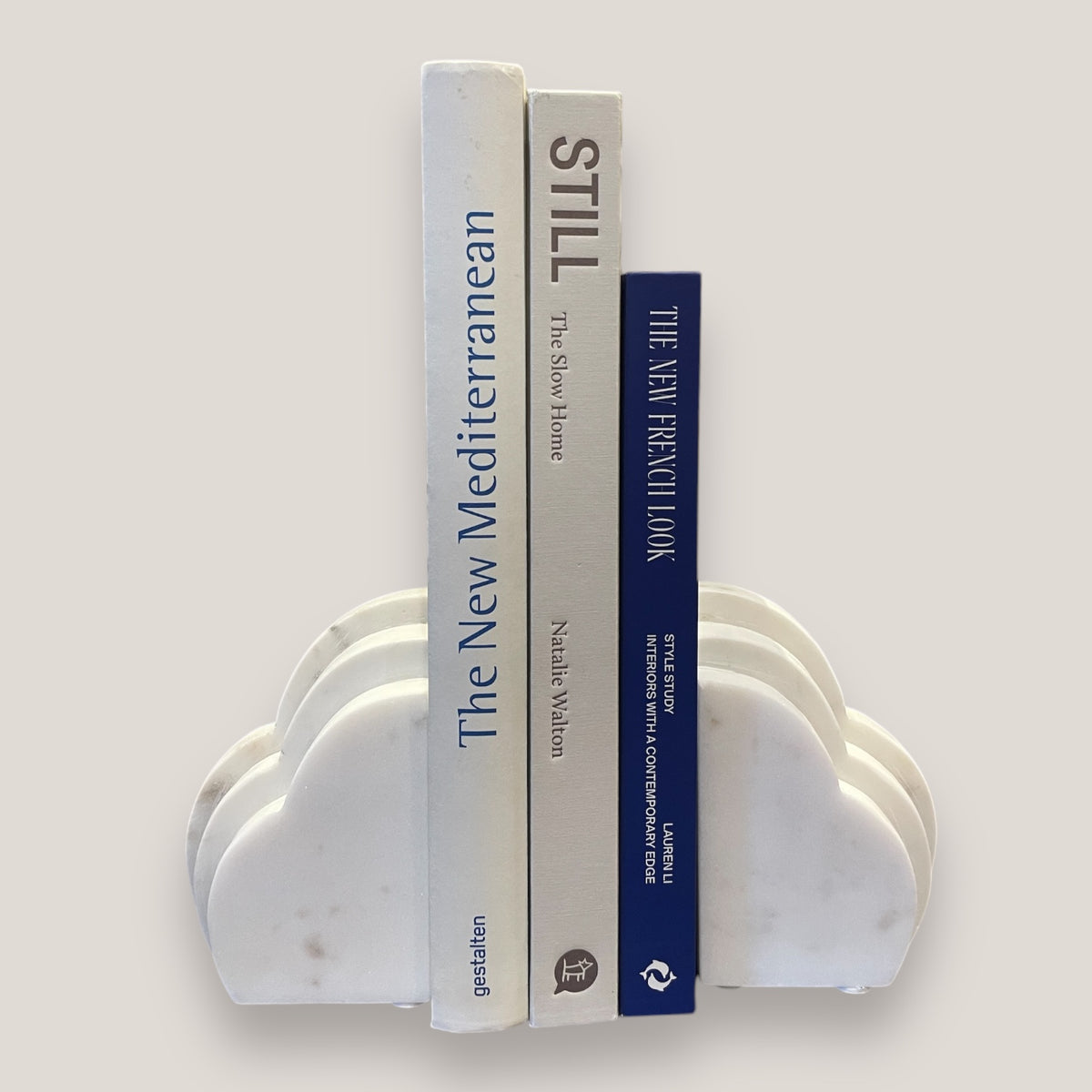 Clouds Marble Bookends