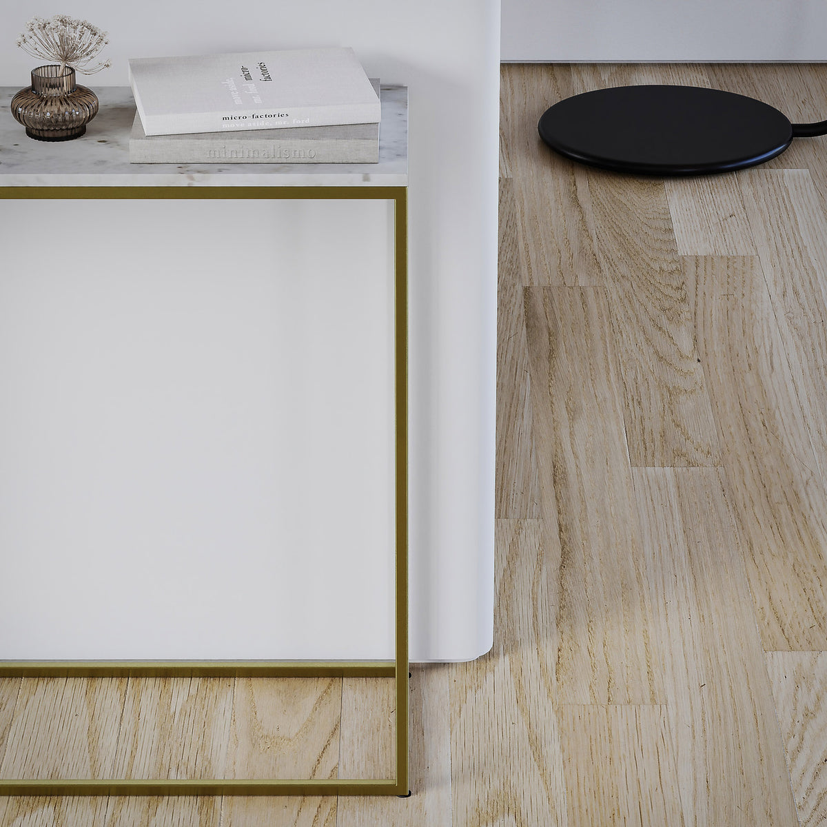 Como Marble Console - Brass