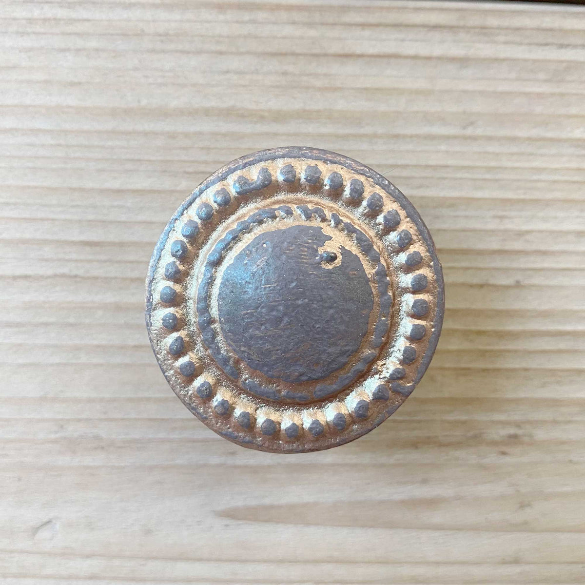 Gold & Brown Knob - 3.5cm