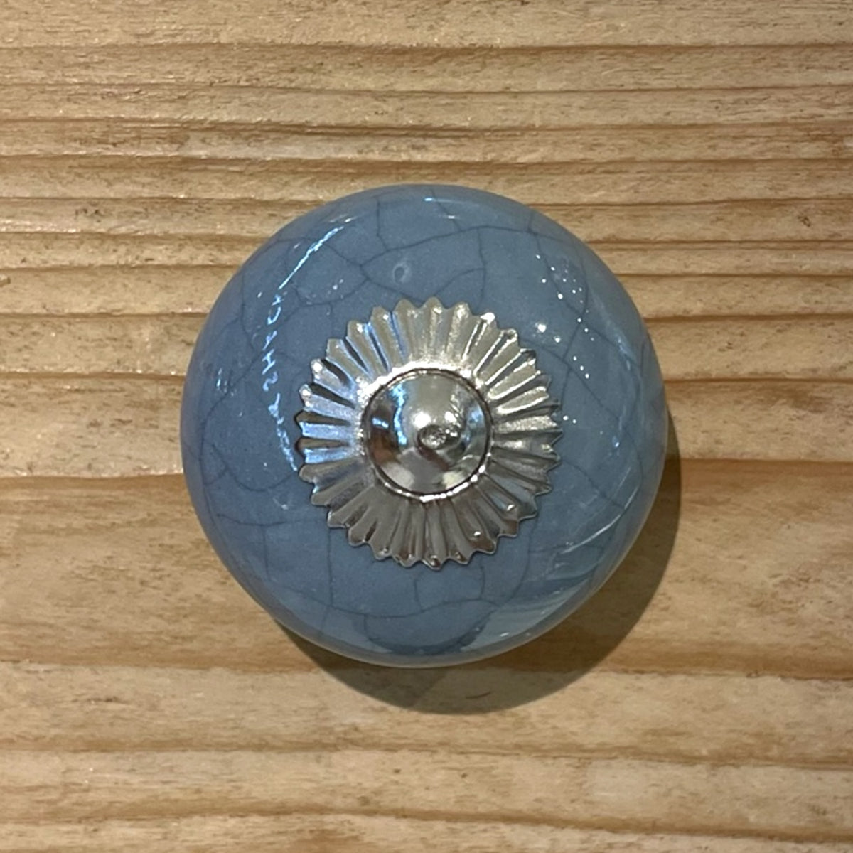 Ceramic Grey Round Knob - 4cm