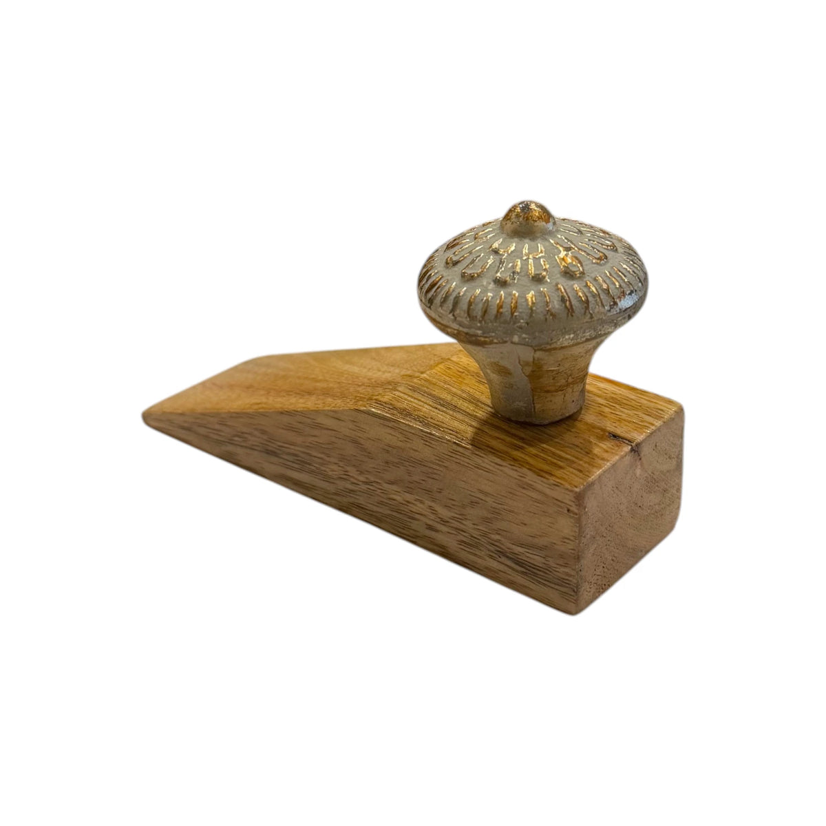 White Washed Knob Door Stop