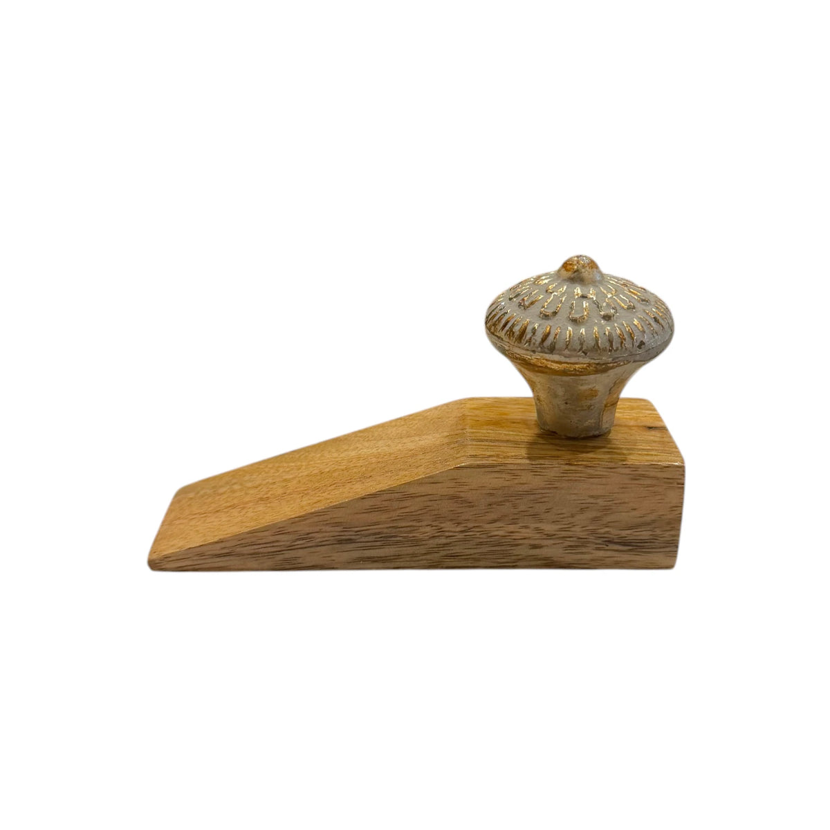 White Washed Knob Door Stop