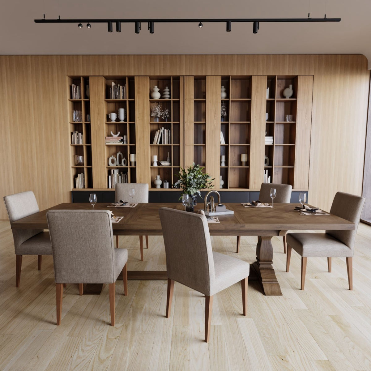 Deauville Extension Dining Table 210-310cm - Provincial Oak Parquetry