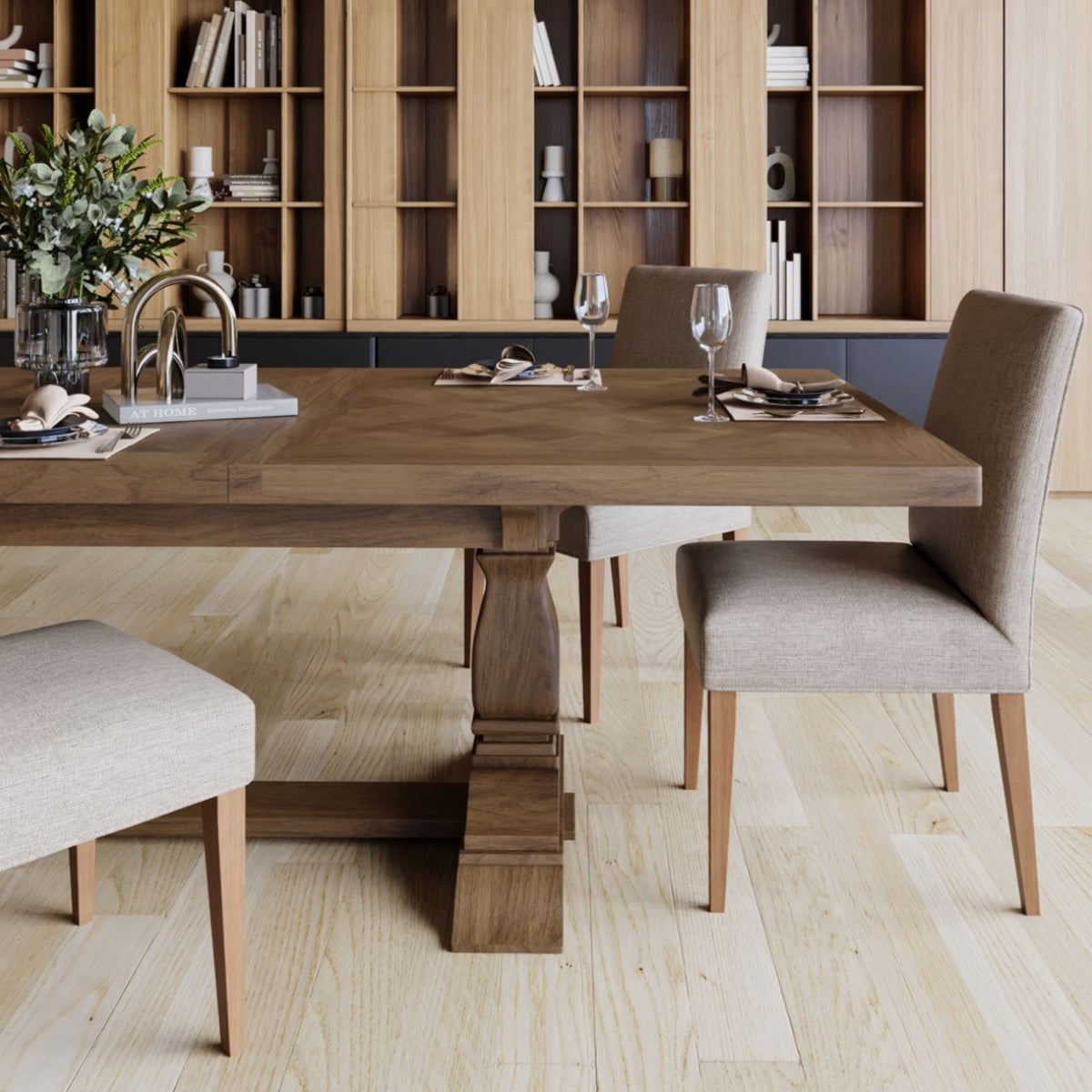 Deauville Extension Dining Table 180-280cm - Provincial Oak Parquetry