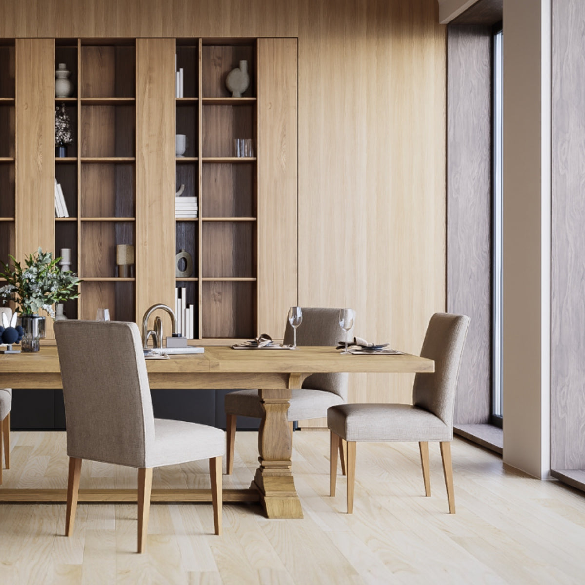 Deauville Extension Dining Table 180-280cm - Natural Parquetry