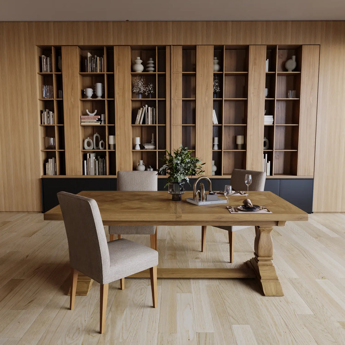 Deauville Extension Dining Table 210-310cm - Natural Parquetry