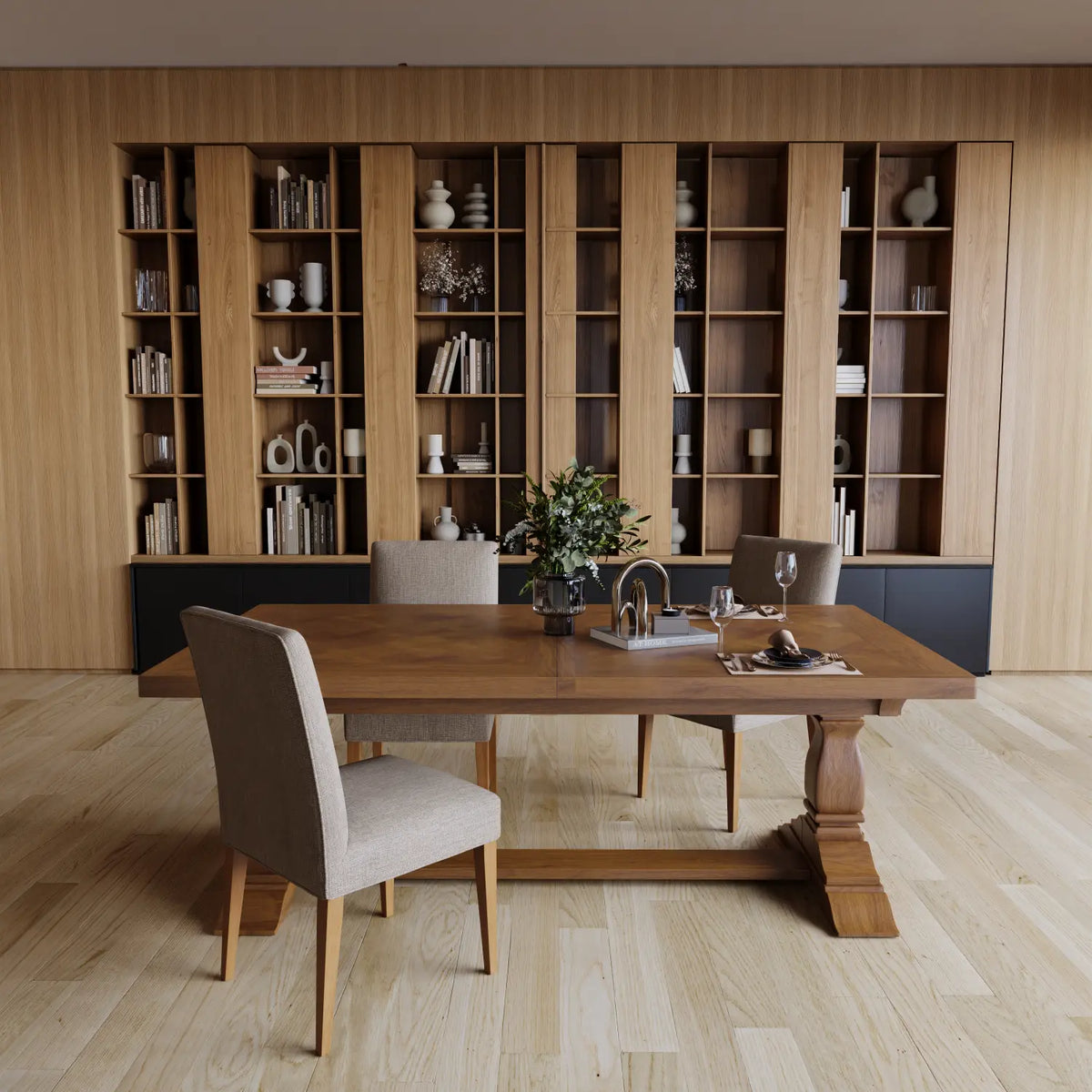 Deauville Extension Dining Table 210-310cm - Toffee Parquetry
