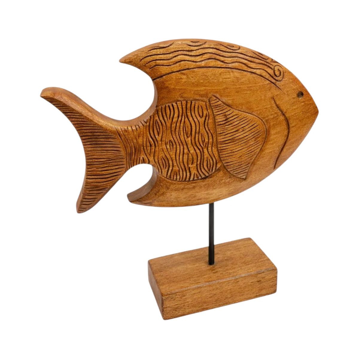 Carved Fish on Base - Small