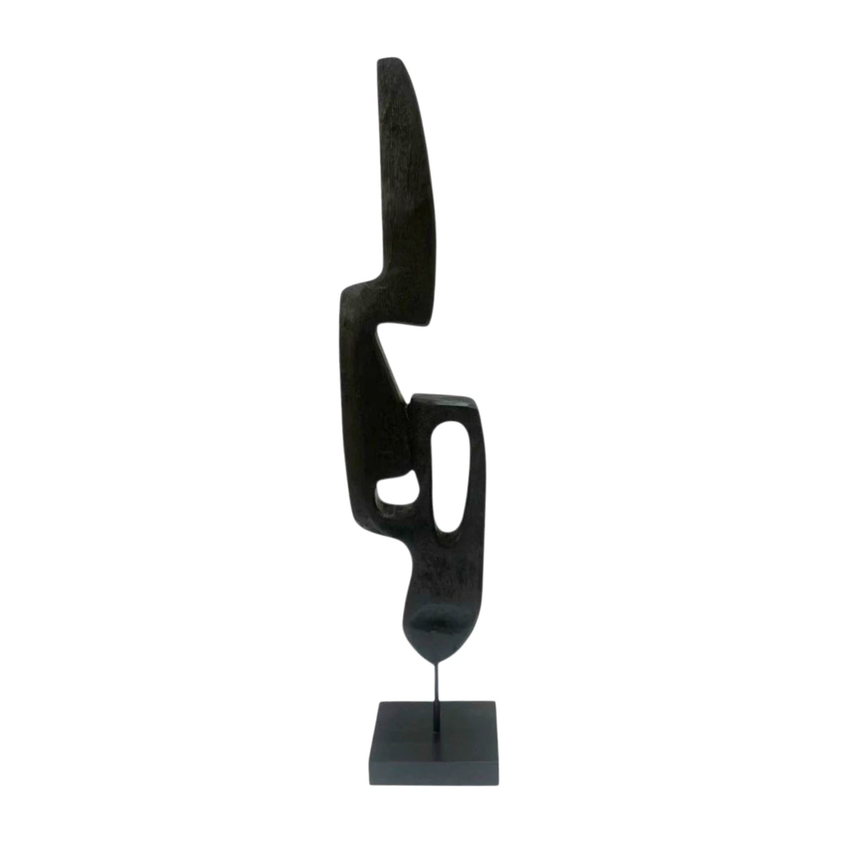 Fluid Sculpture on Base - Black