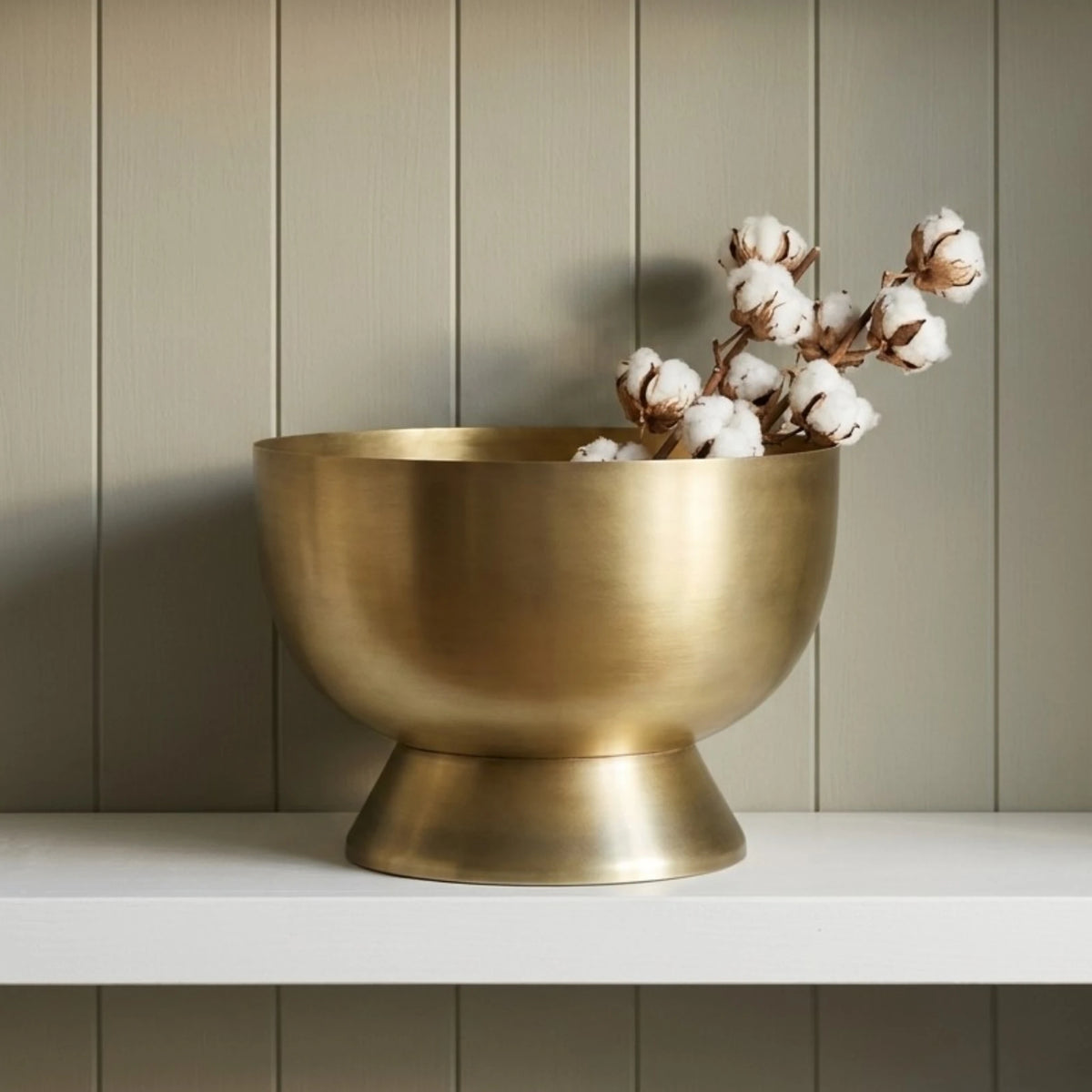 Footed Punch Bowl - Gold