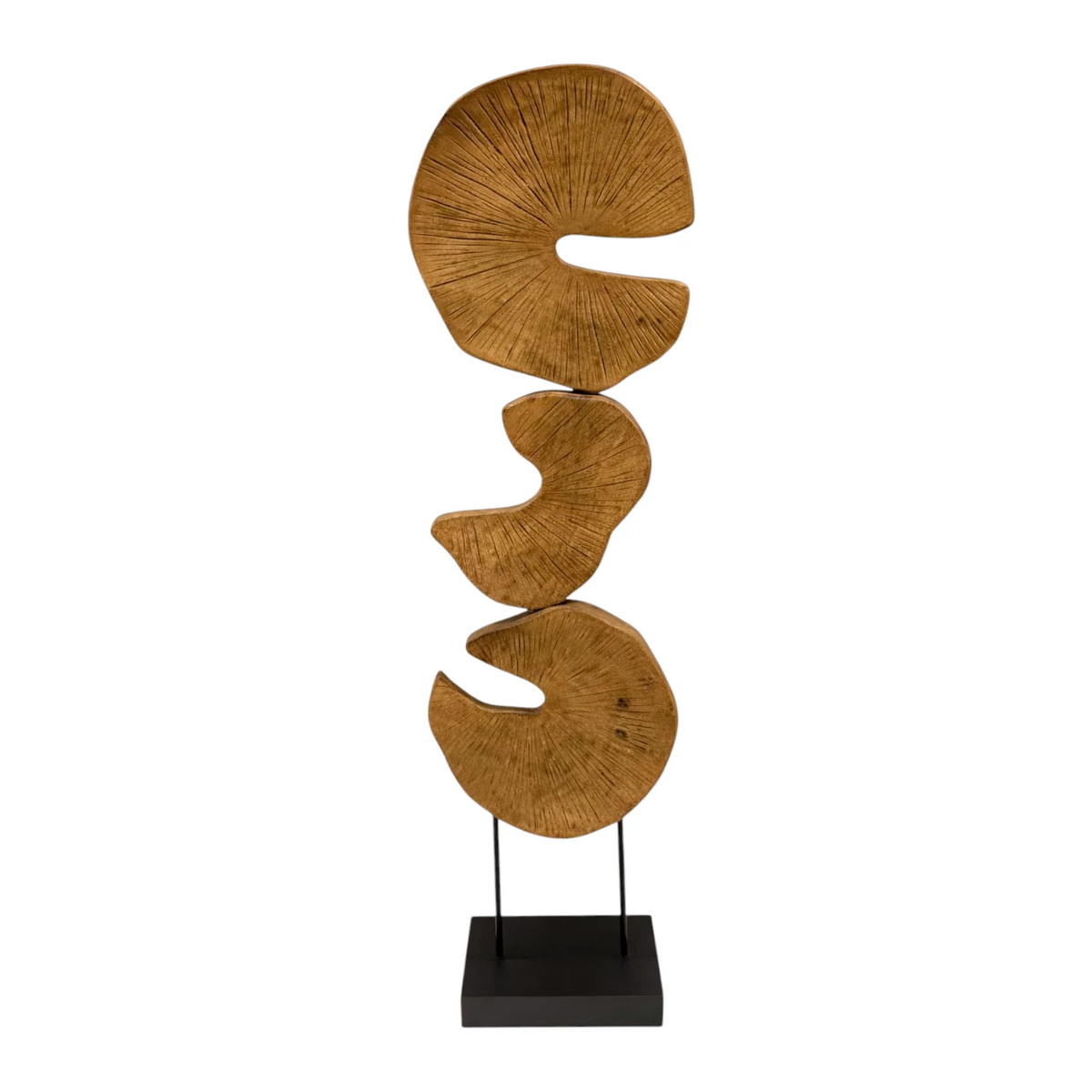 Lilypad Carving on Stand - Natural