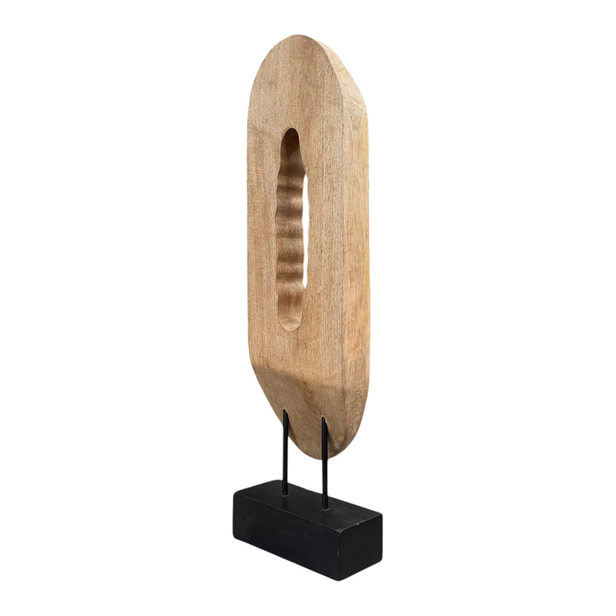 Mango Wood Oval Ring on Base