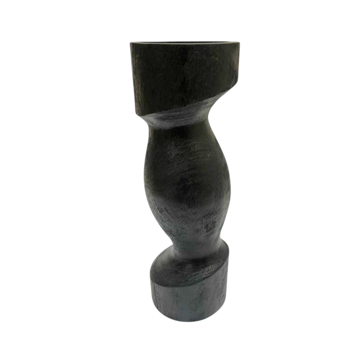 Dusk Timber Candle Stick - Black