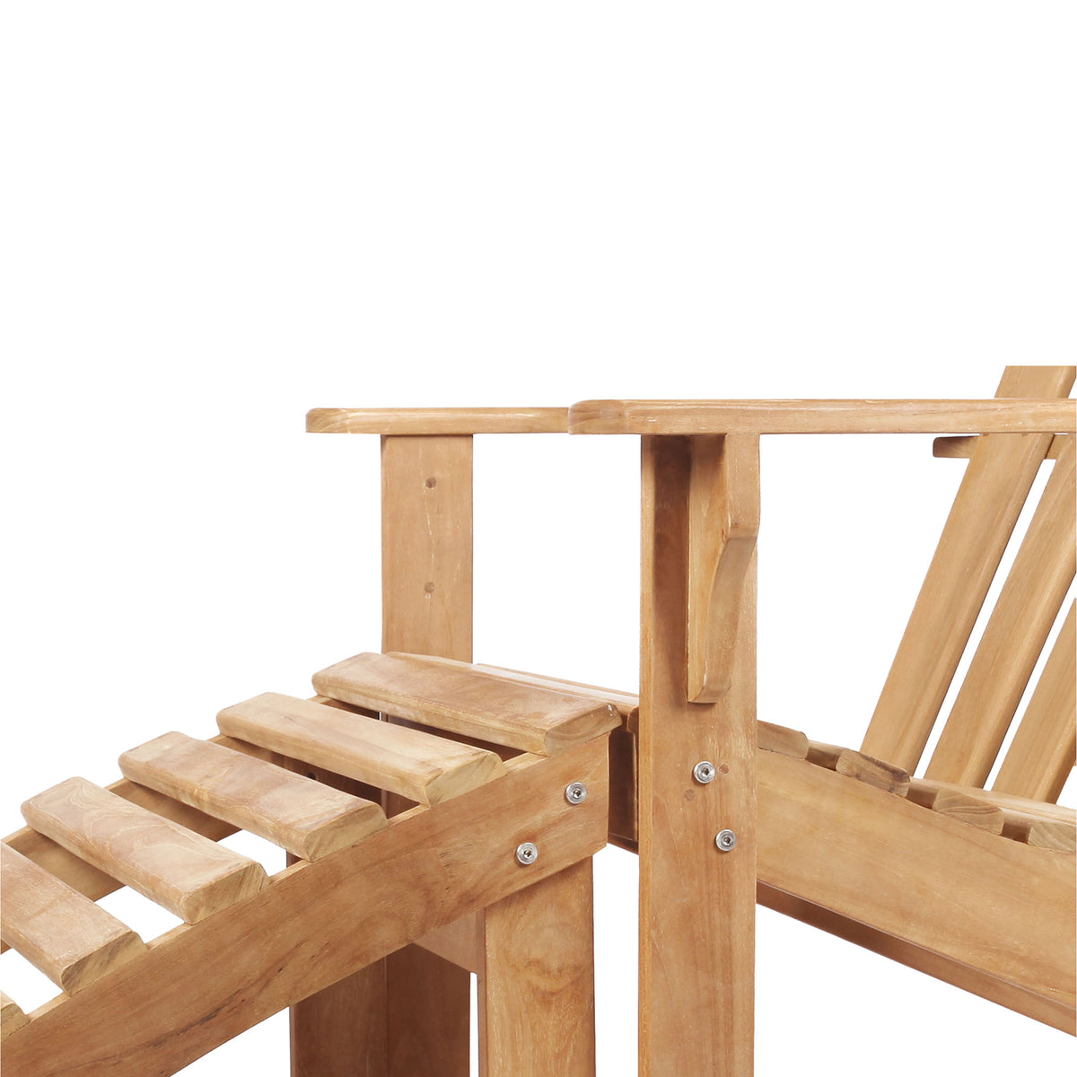 Adirondack Chair with Footstool - Teak