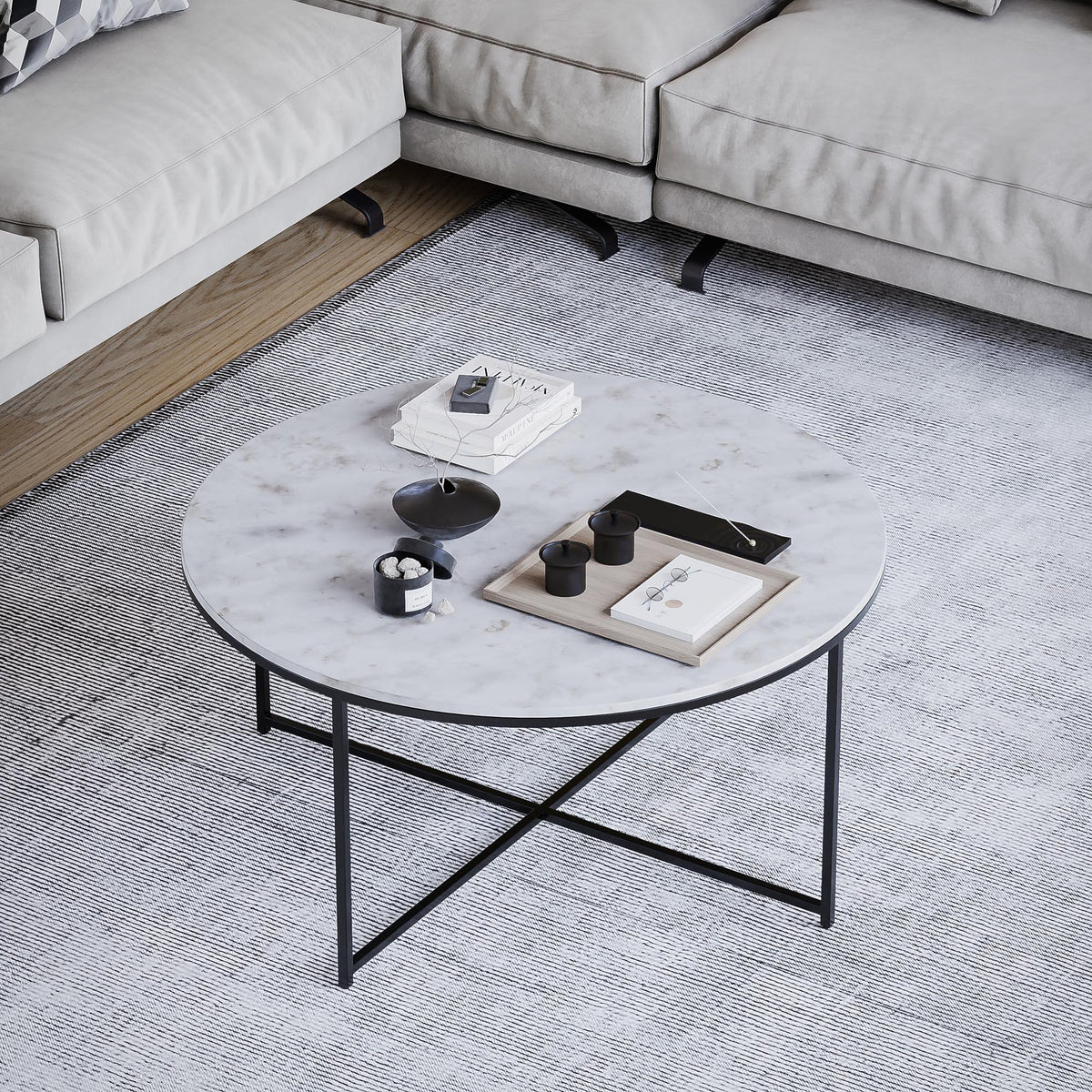 Ella Marble Coffee Table - Black
