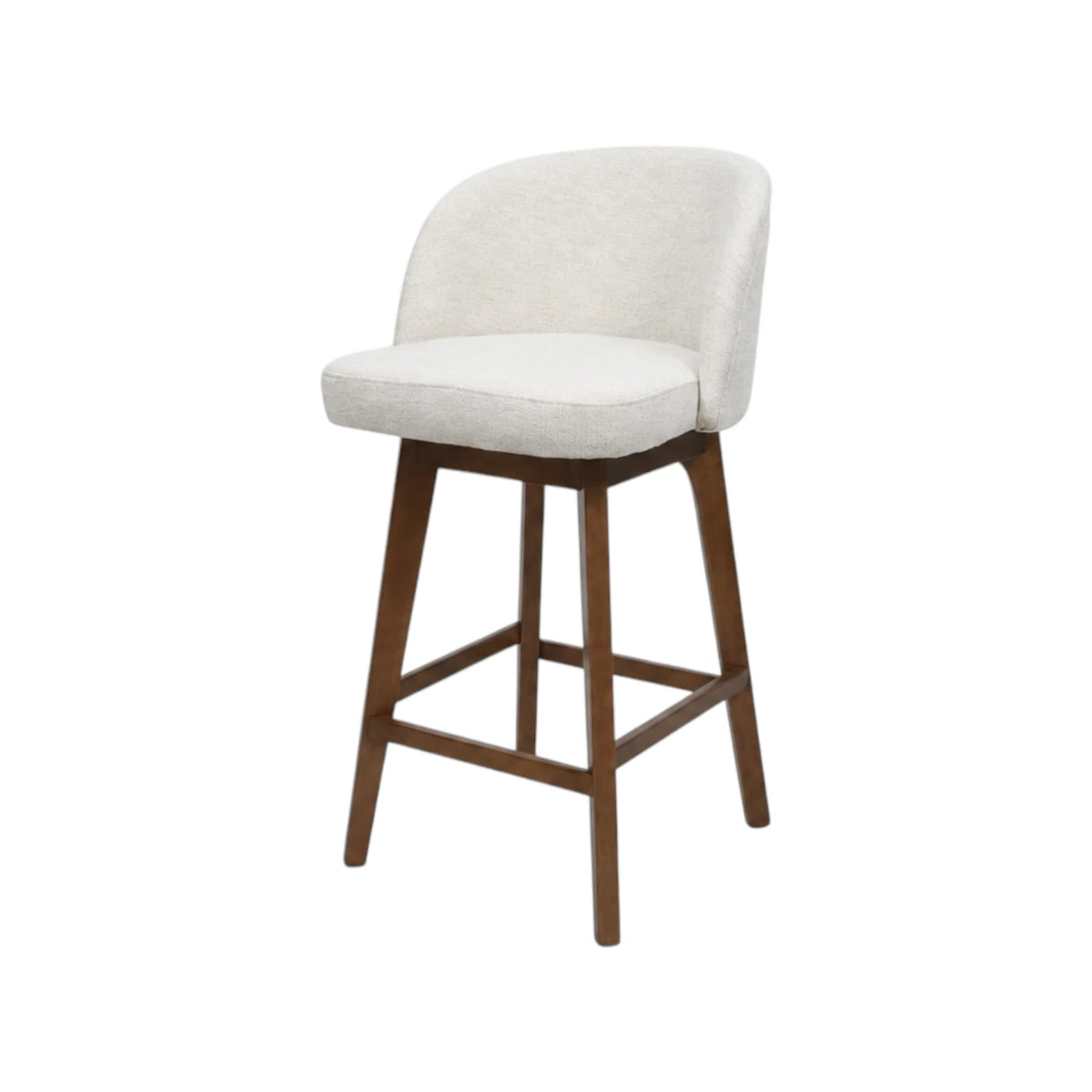 Ember Barstool - Cameilia Ivory / Honey Leg
