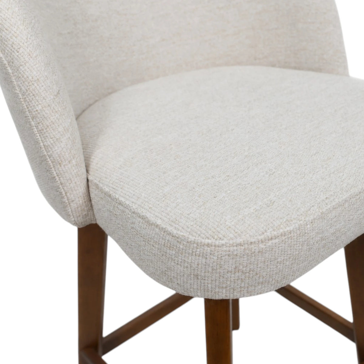 Ember Barstool - Cameilia Ivory / Honey Leg