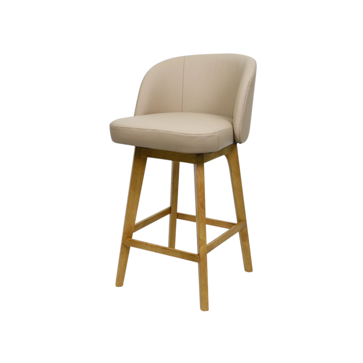 Ember Barstool - Oslo Oatmeal Leather / Natural Leg