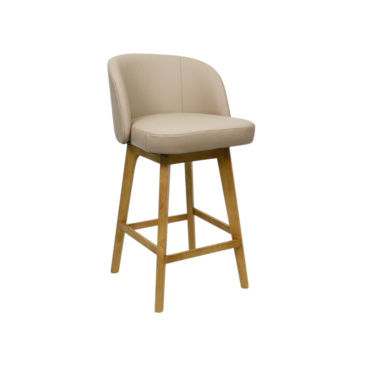 Ember Barstool - Oslo Oatmeal Leather / Natural Leg