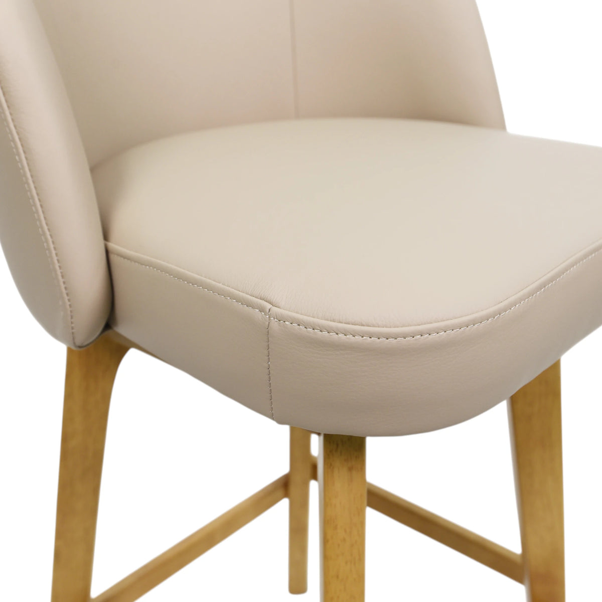 Ember Barstool - Oslo Oatmeal Leather / Natural Leg