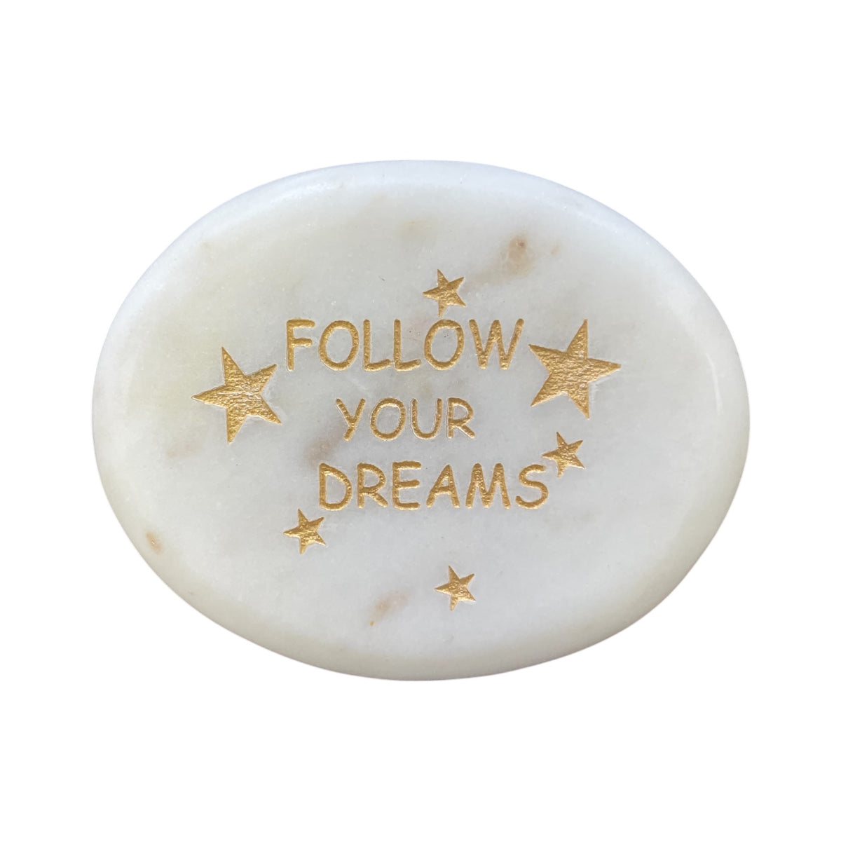 Marble Heart Paperweight - Follow Your Dreams