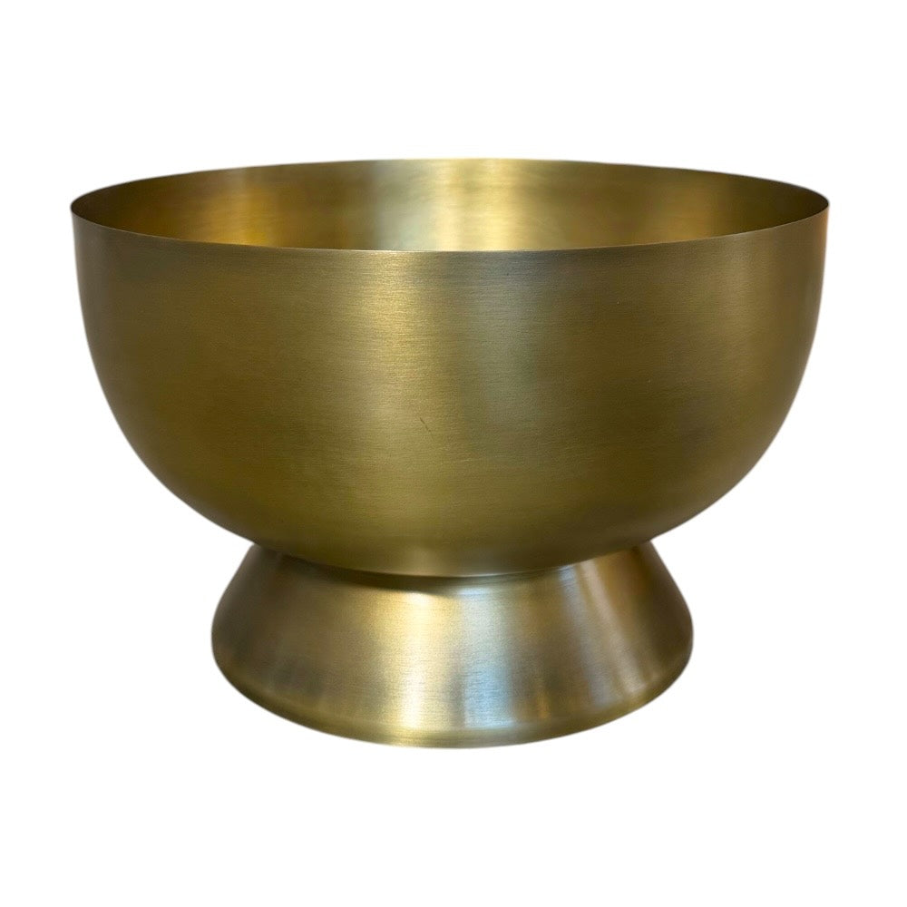 Footed Punch Bowl - Gold