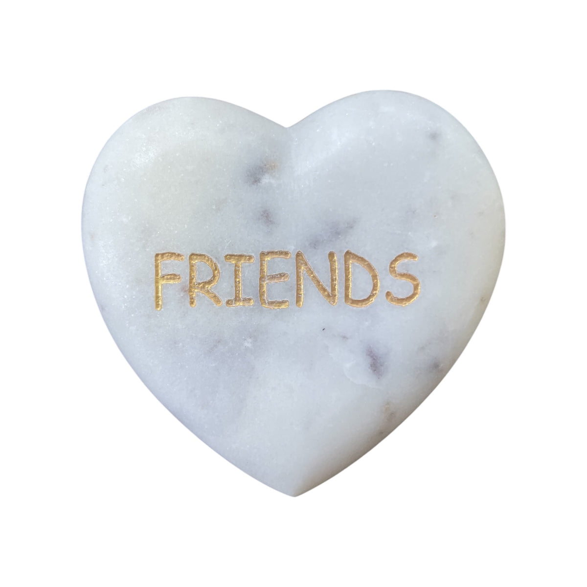 Marble Heart Paperweight Small - Friends