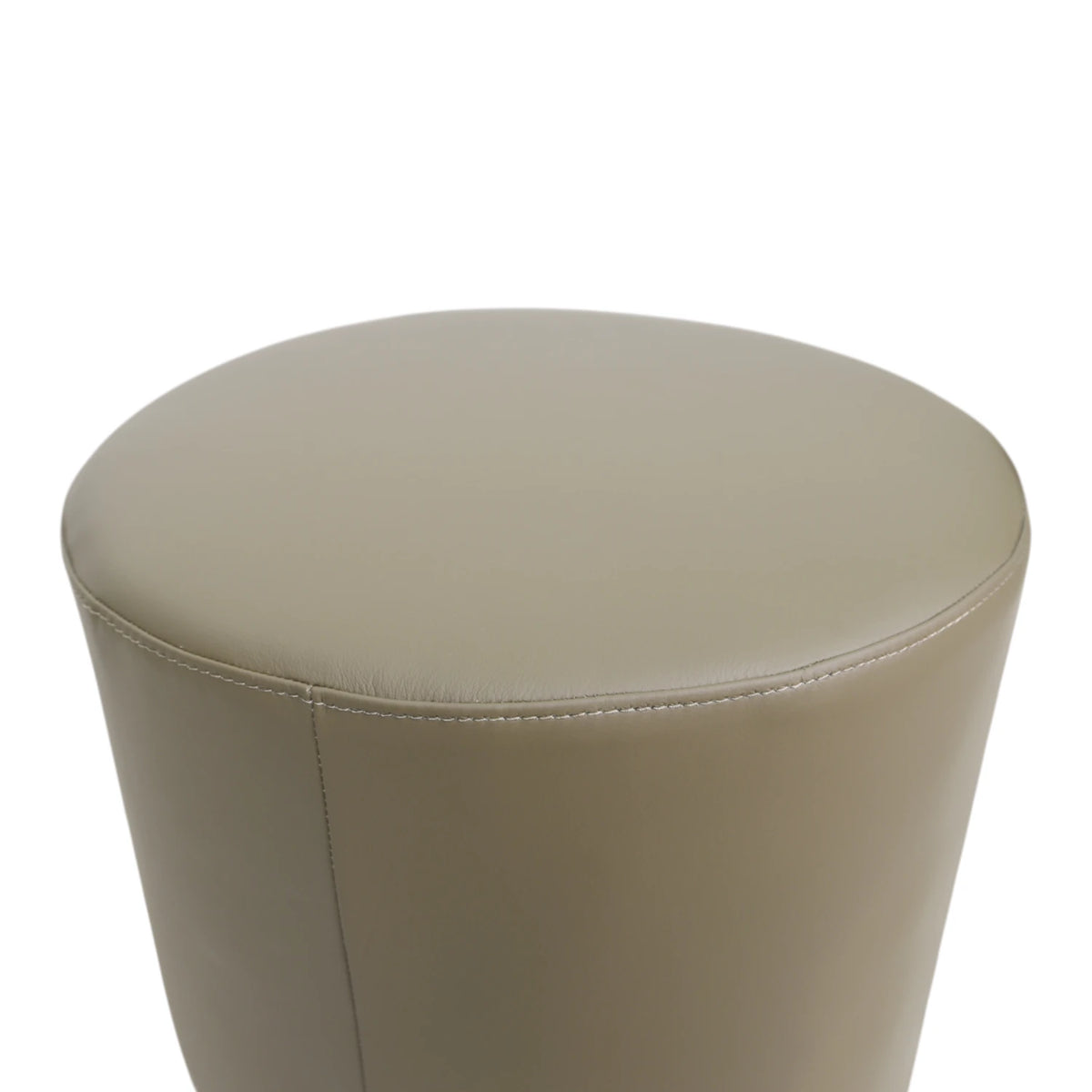 Geneva Round Ottoman - Oslo Olive Leather / Honey Leg