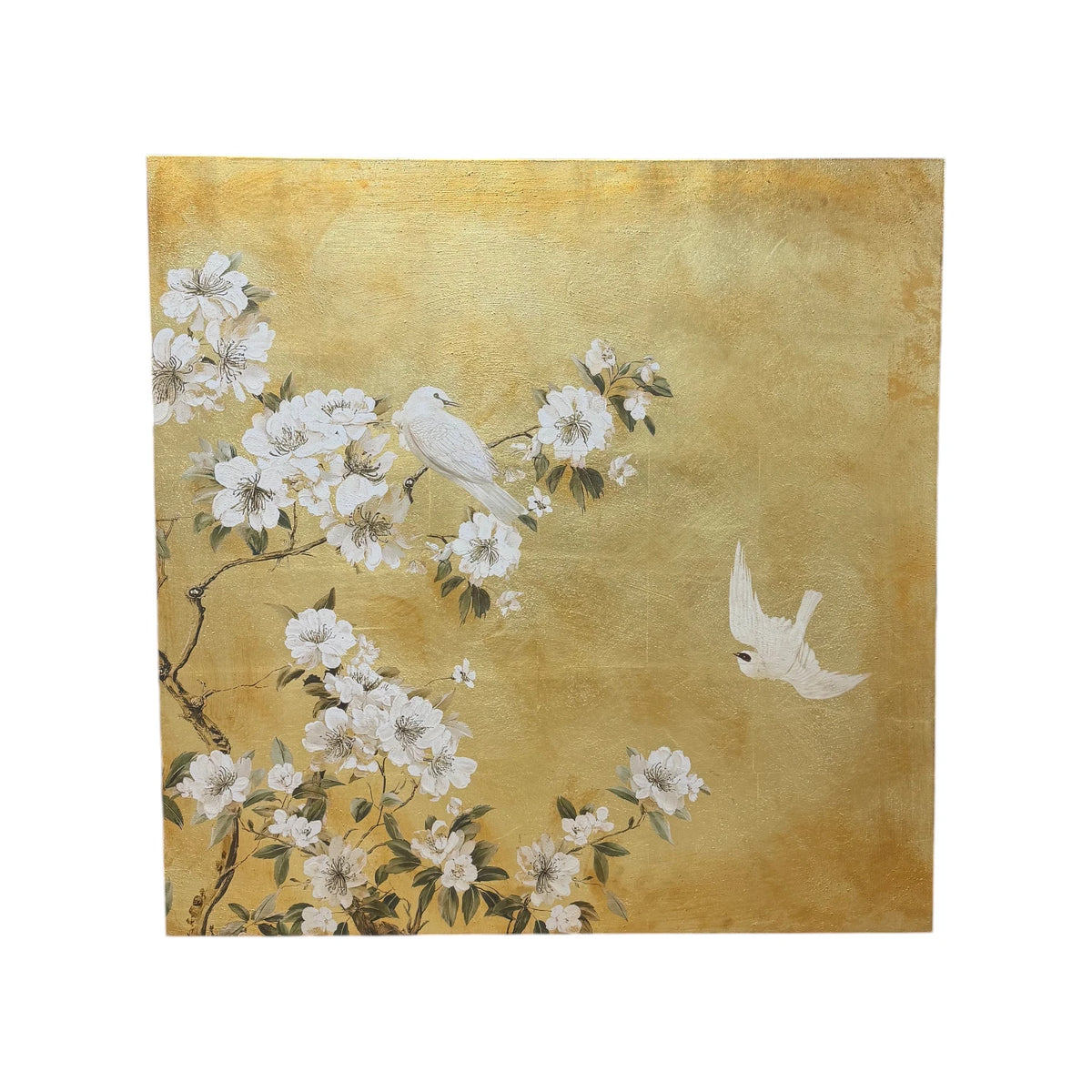 GOLDEN BLOSSOM 98 X 98 CANVAS WALL ART