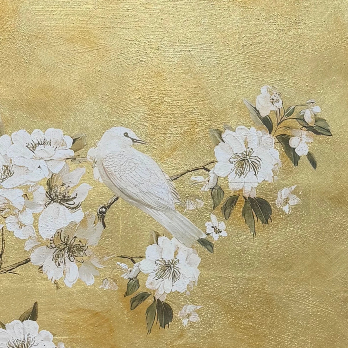 GOLDEN BLOSSOM 98 X 98 CANVAS WALL ART