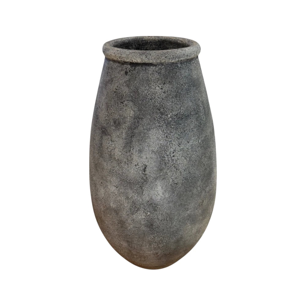 Guci Black Terracotta Vase - 80cm