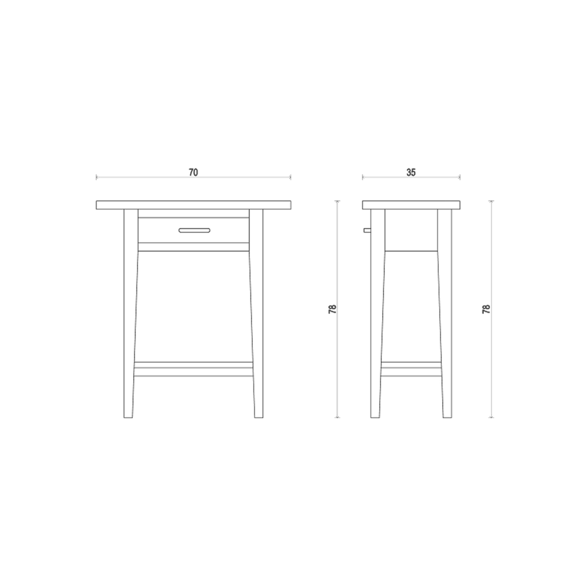 Hamilton Console 70cm - Mango Wood