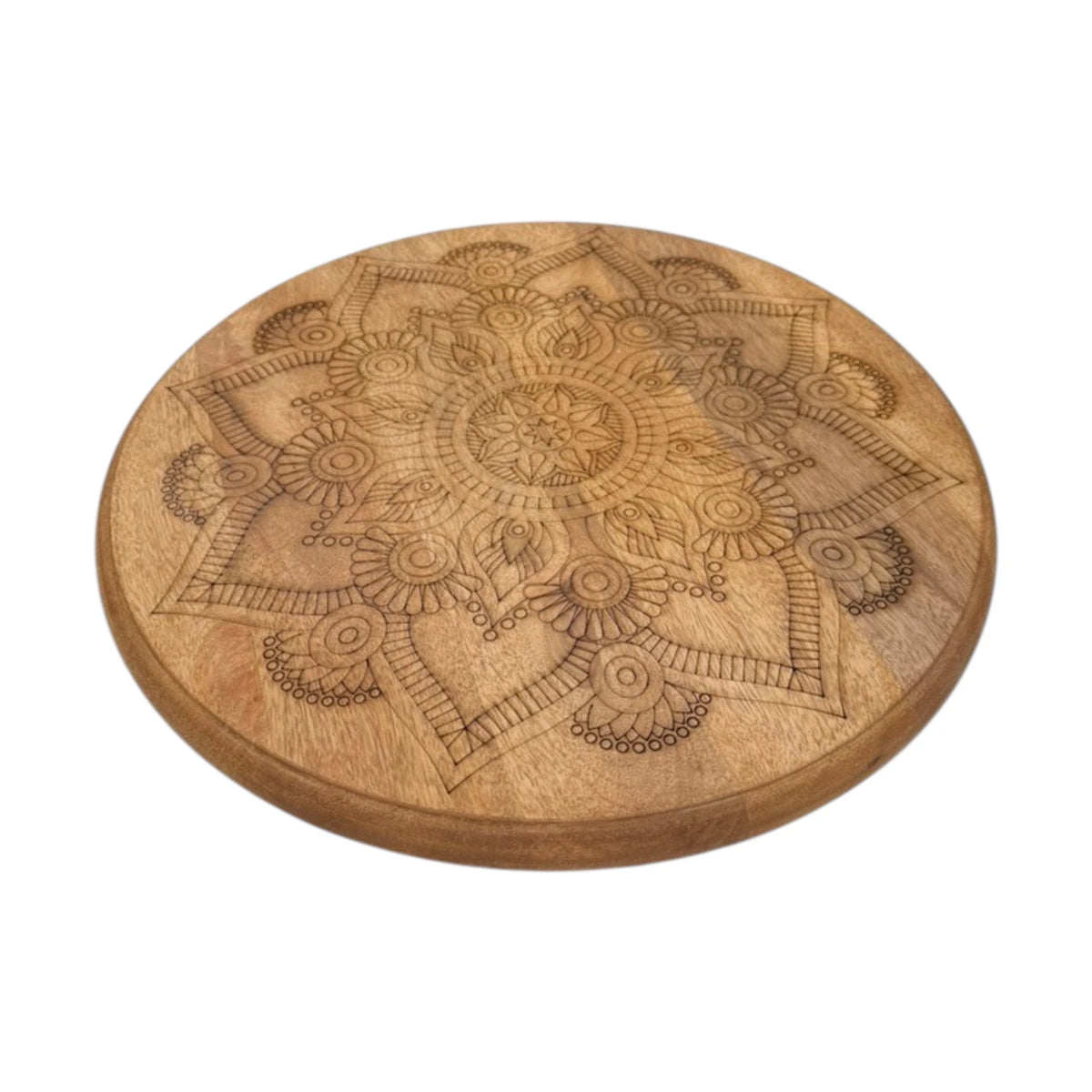 Haven Carved Timber Lazy Susan