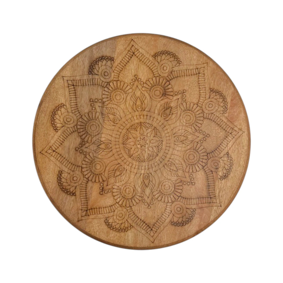 Haven Carved Timber Lazy Susan