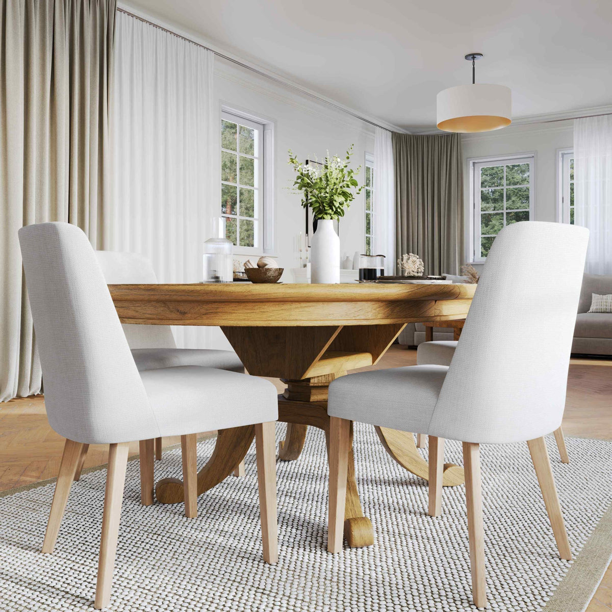 Hamilton Dining Chair - Shell / Natural Leg