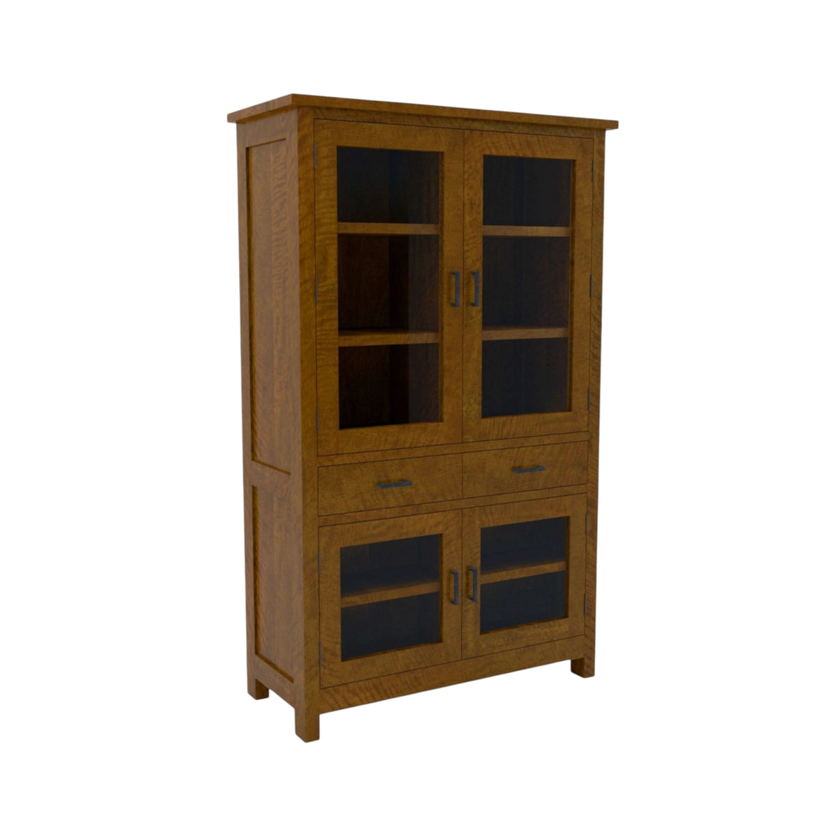 Hamilton Display Cabinet with 4 Glass Doors - Mango Wood