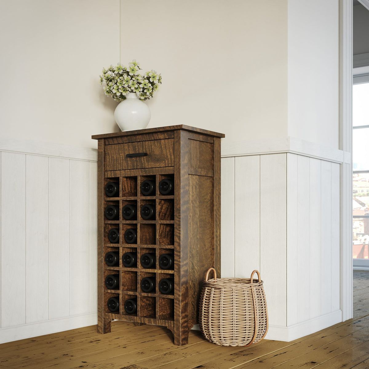 Hamilton 24 Bottle Wine Storage Unit - Mango Wood