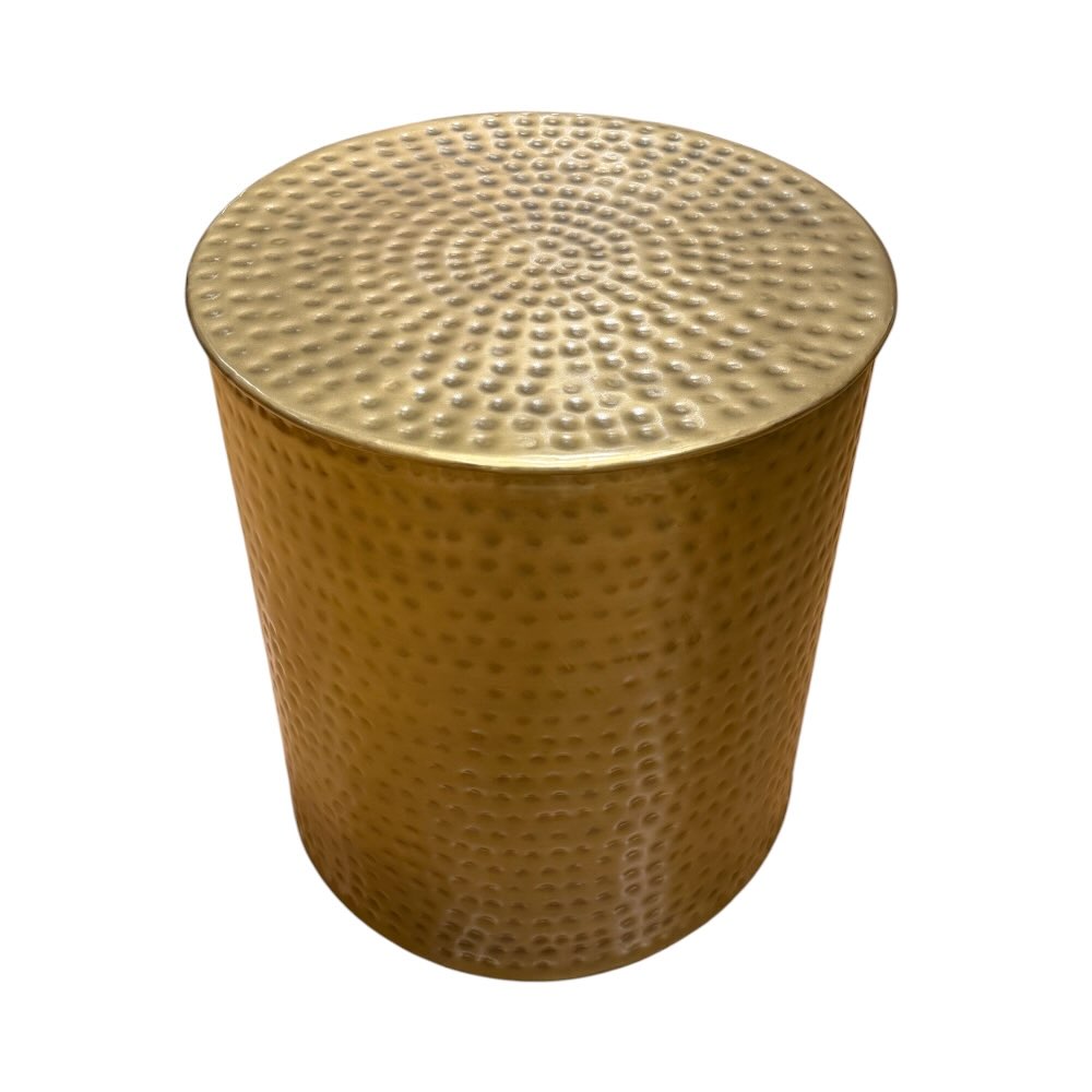 Hammered Side Table - Brass