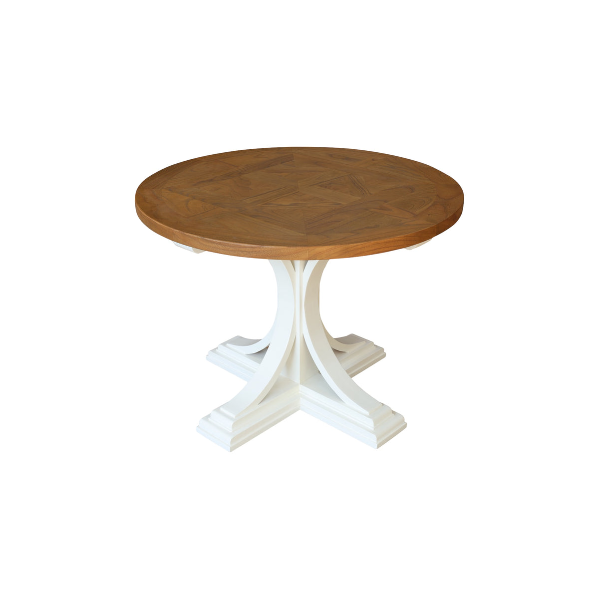 Hamptons Round Dining Table 100cm - White