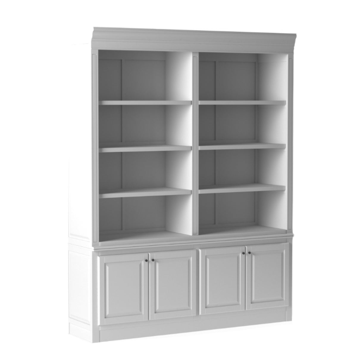 Hamptons Library Bookcase 180cm - White