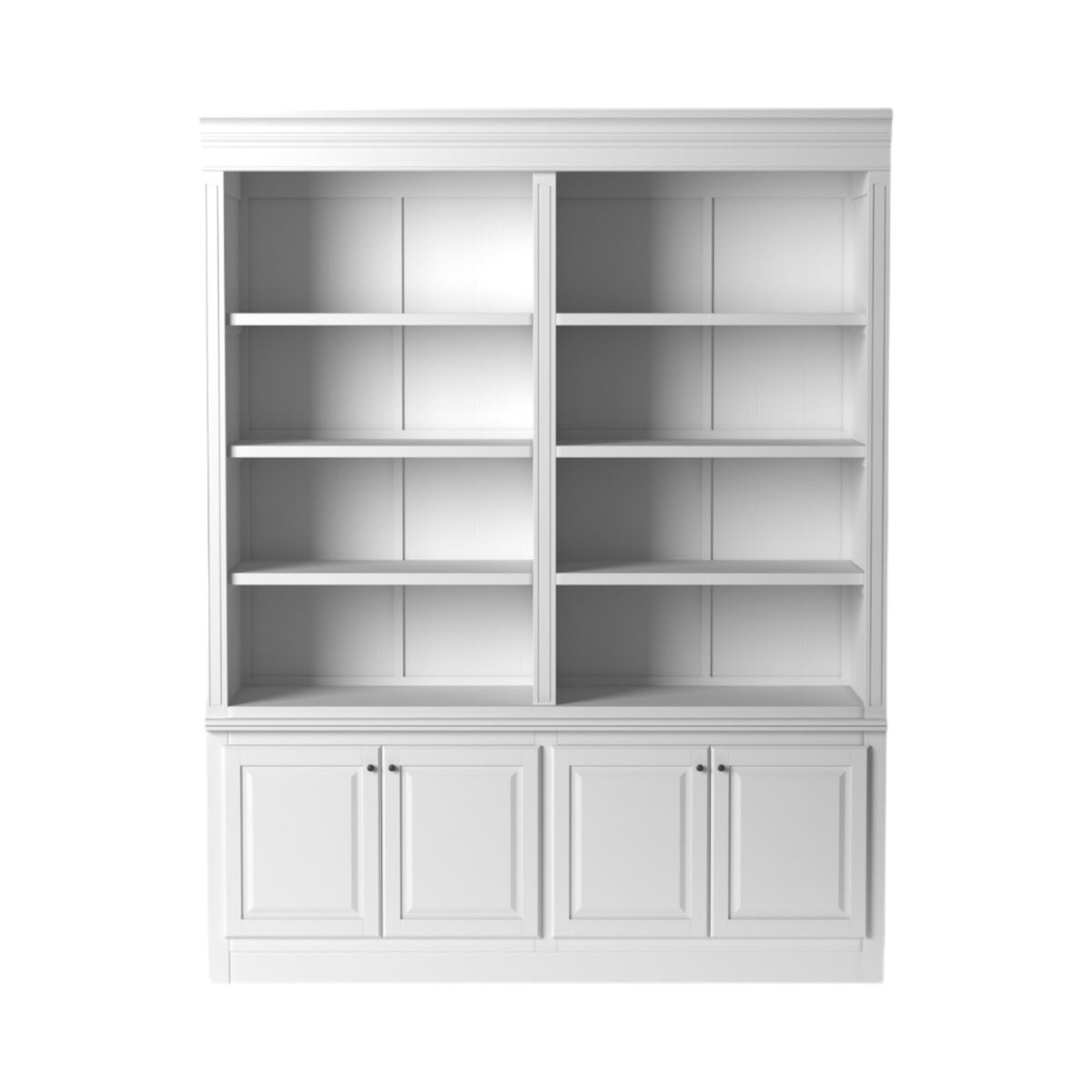 Hamptons Library Bookcase 180cm - White