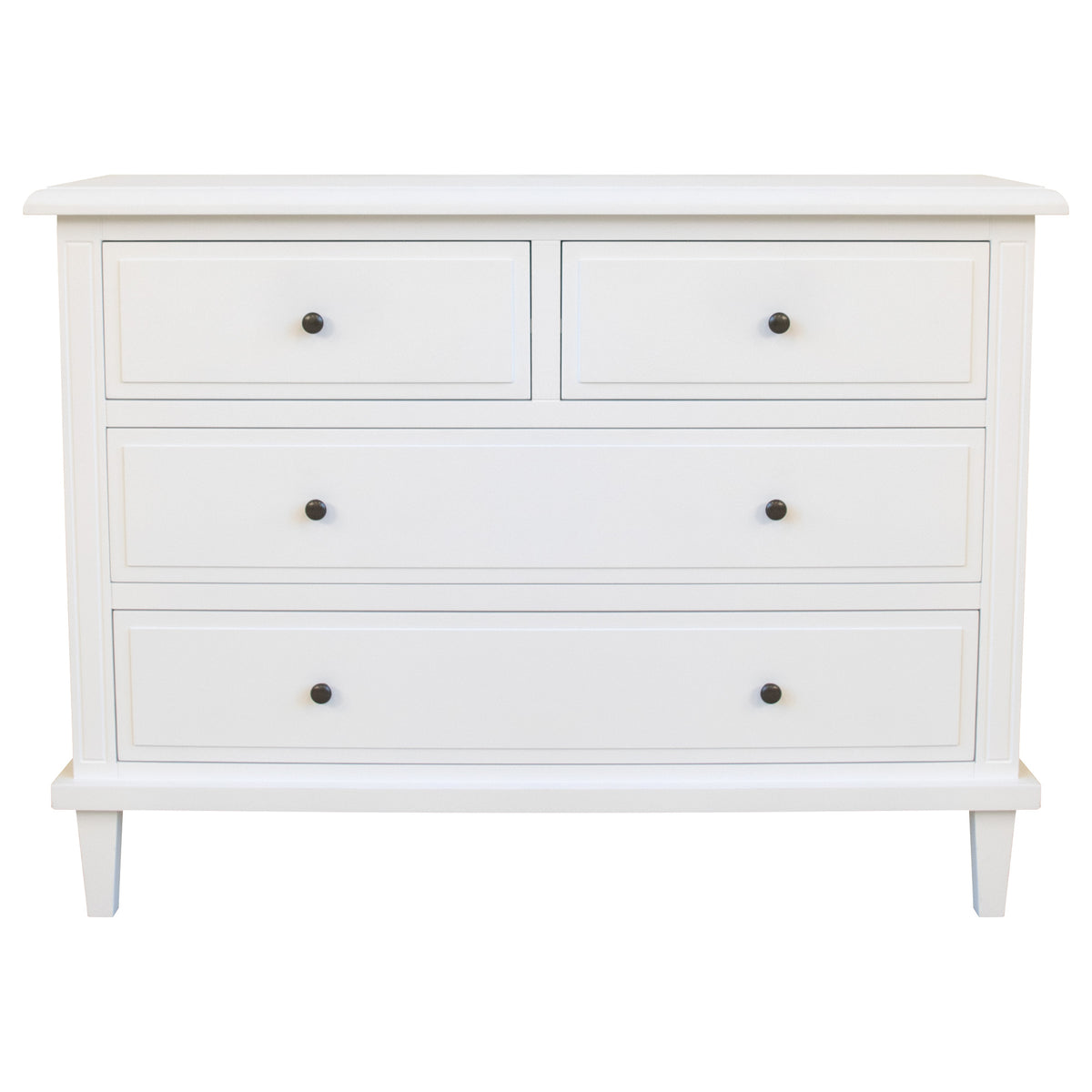 Hamptons 4 Drawer Chest - White