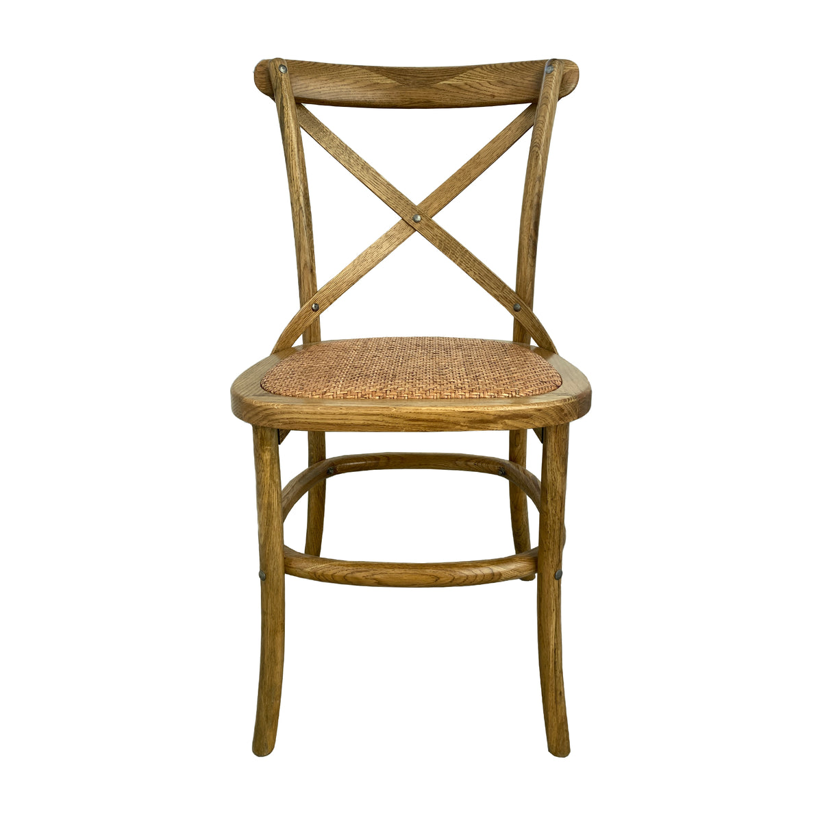 Hamptons Cafe Chair - Oak / Rattan Seat