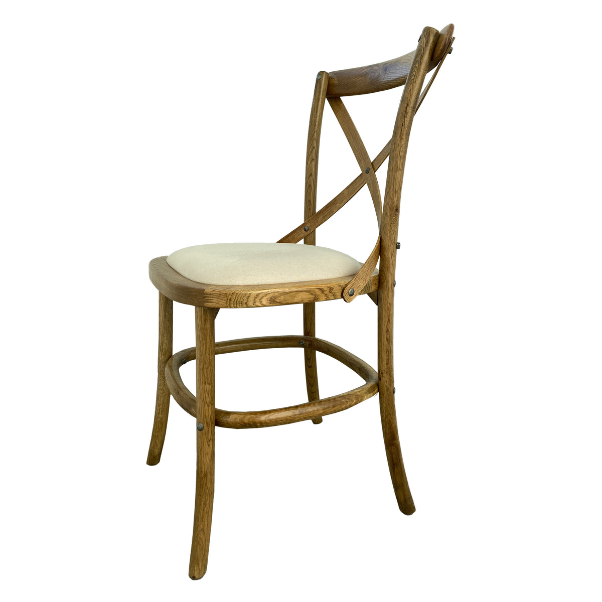 Hamptons Cafe Chair - Oak / Linen Seat