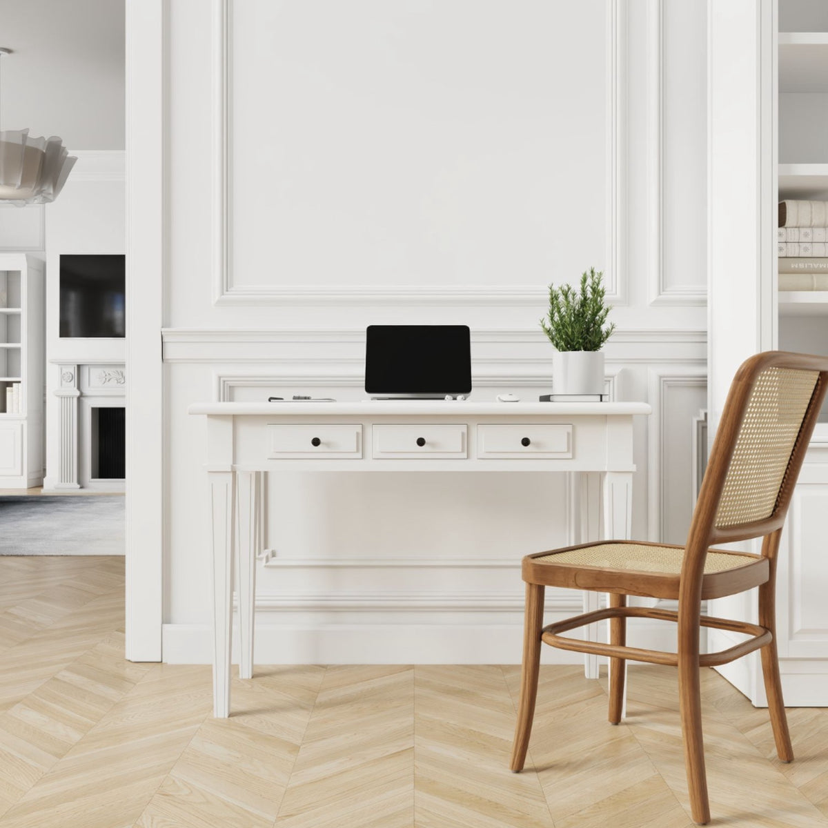 Hamptons Desk 110cm - White