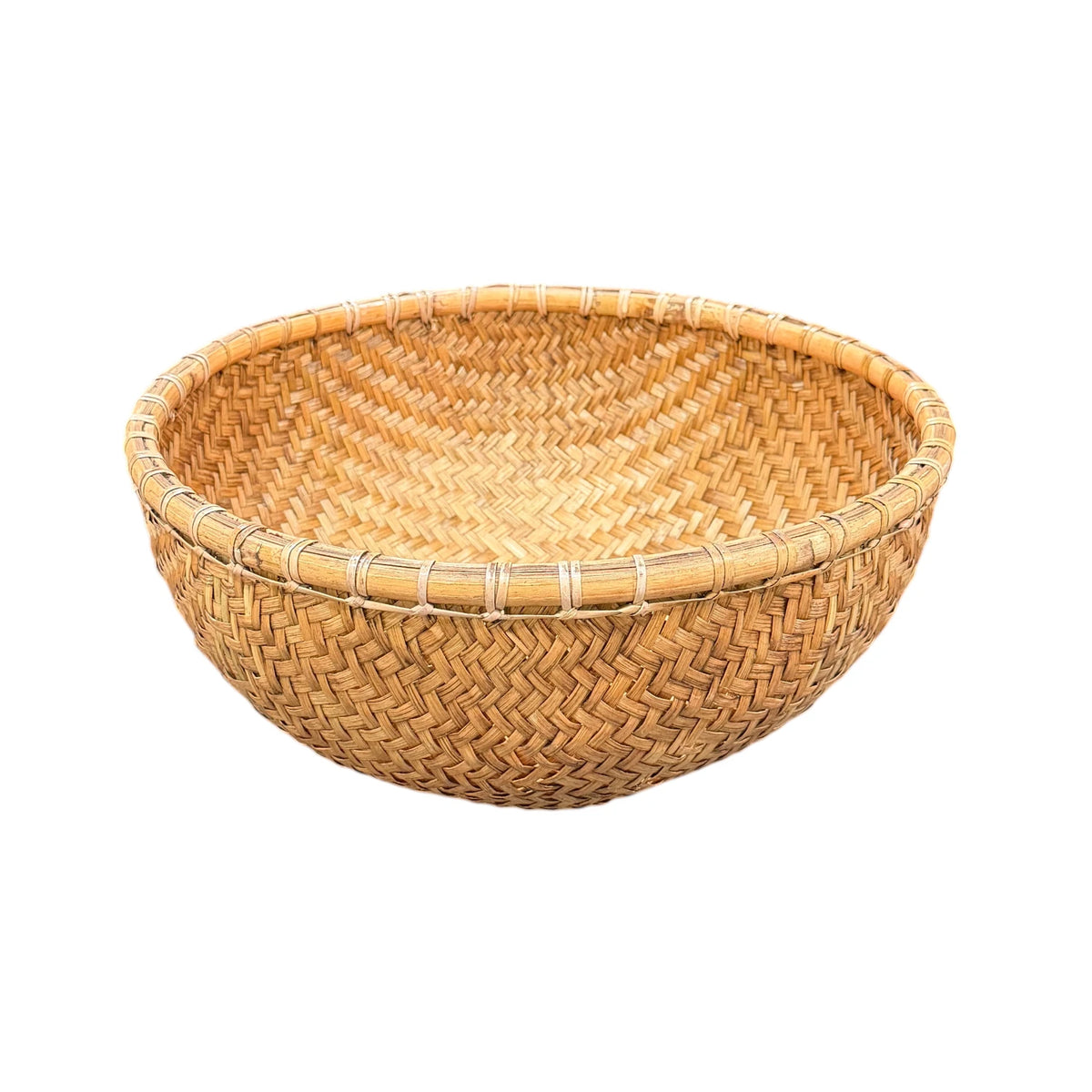 Handwoven Harvest Basket Bowl - Large